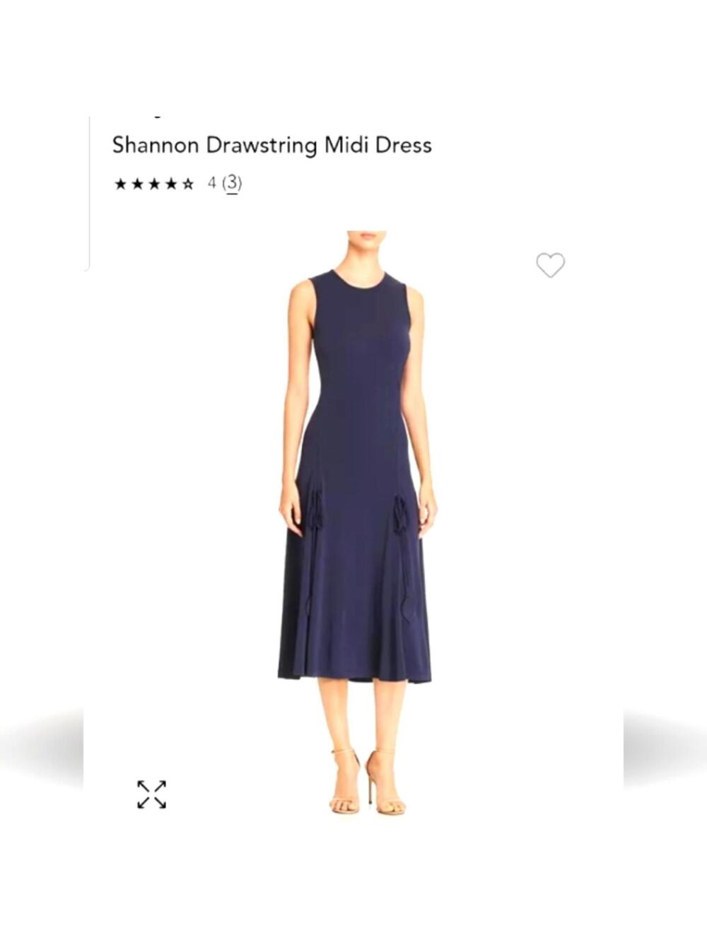 Tory Burch Shannon navy blue midi dress Size Small